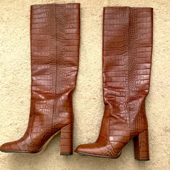 Paris Texas Shoes - Paris, Texas brown snakeskin boots